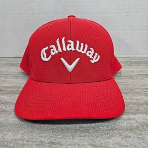 Callaway Odyssey Golf Cap Red White Adjustable‎ Performance Pro  Mens